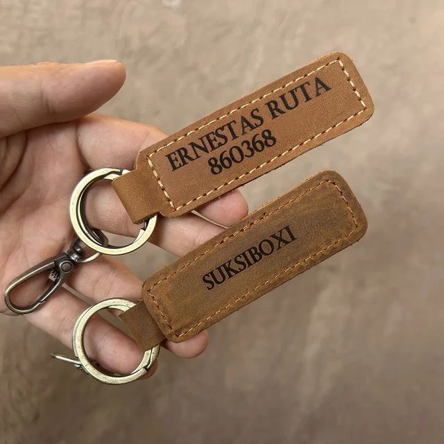 Custom Personalized Keychains with Name Genuine Leather key chain for Key  and Straps Leather Charm Key Organizer